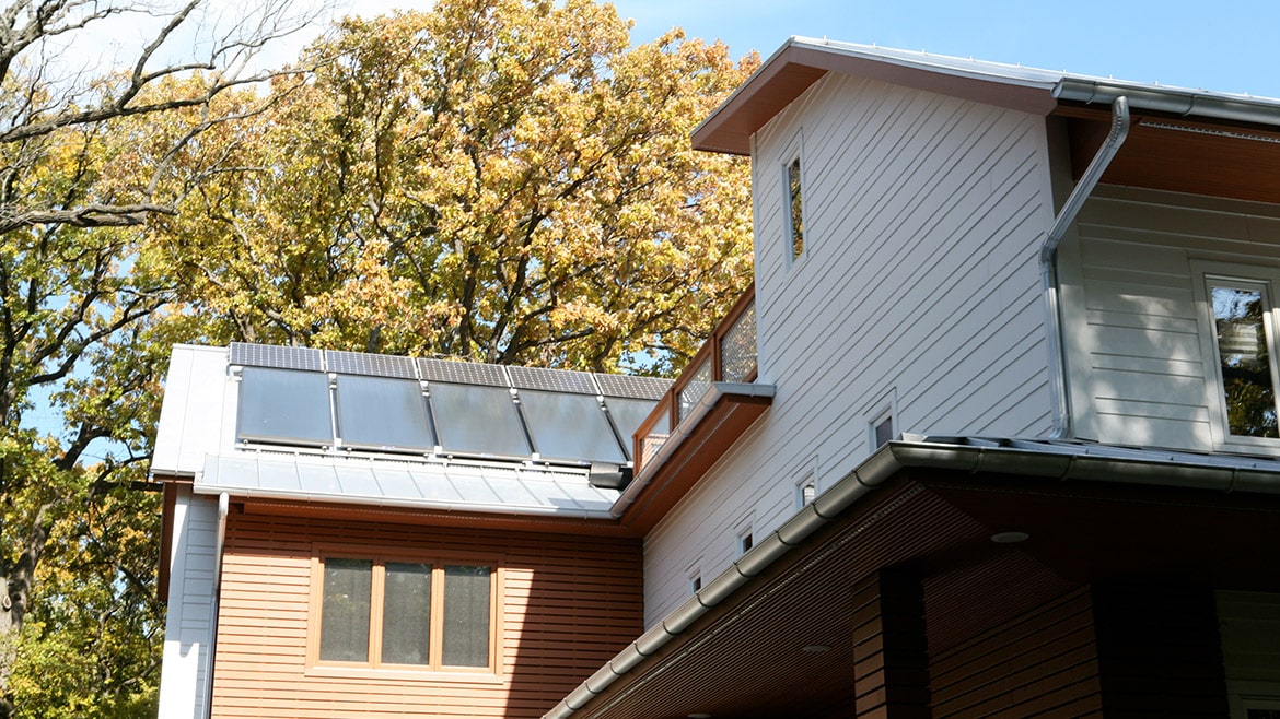 Wilmette LEED Home New Construction Solar Panels