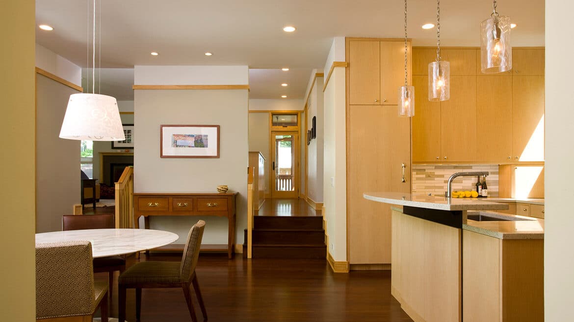 Wilmette LEED Home New Construction Eat-in Kitchen