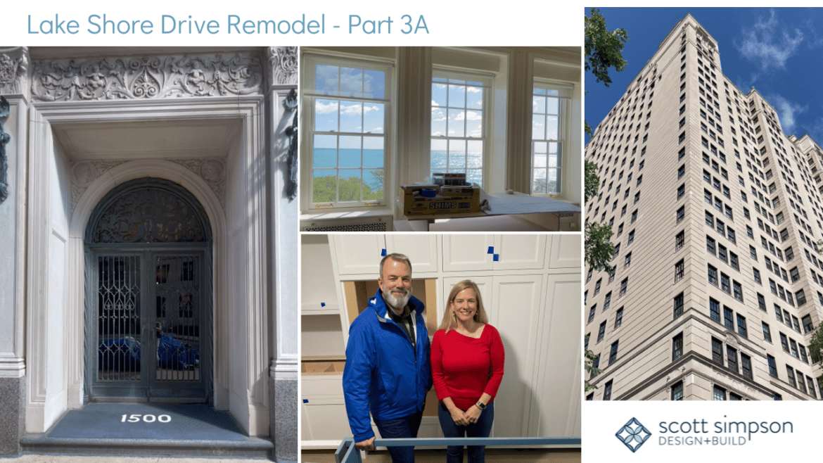 Video thumbnail cover for renovation of Chicago condominium on Lake Shore Drive final finishes architect visit