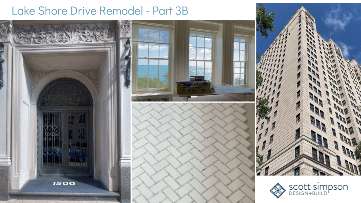 Video thumbnail cover for renovation of Chicago condominium on Lake Shore Drive final finishes phase